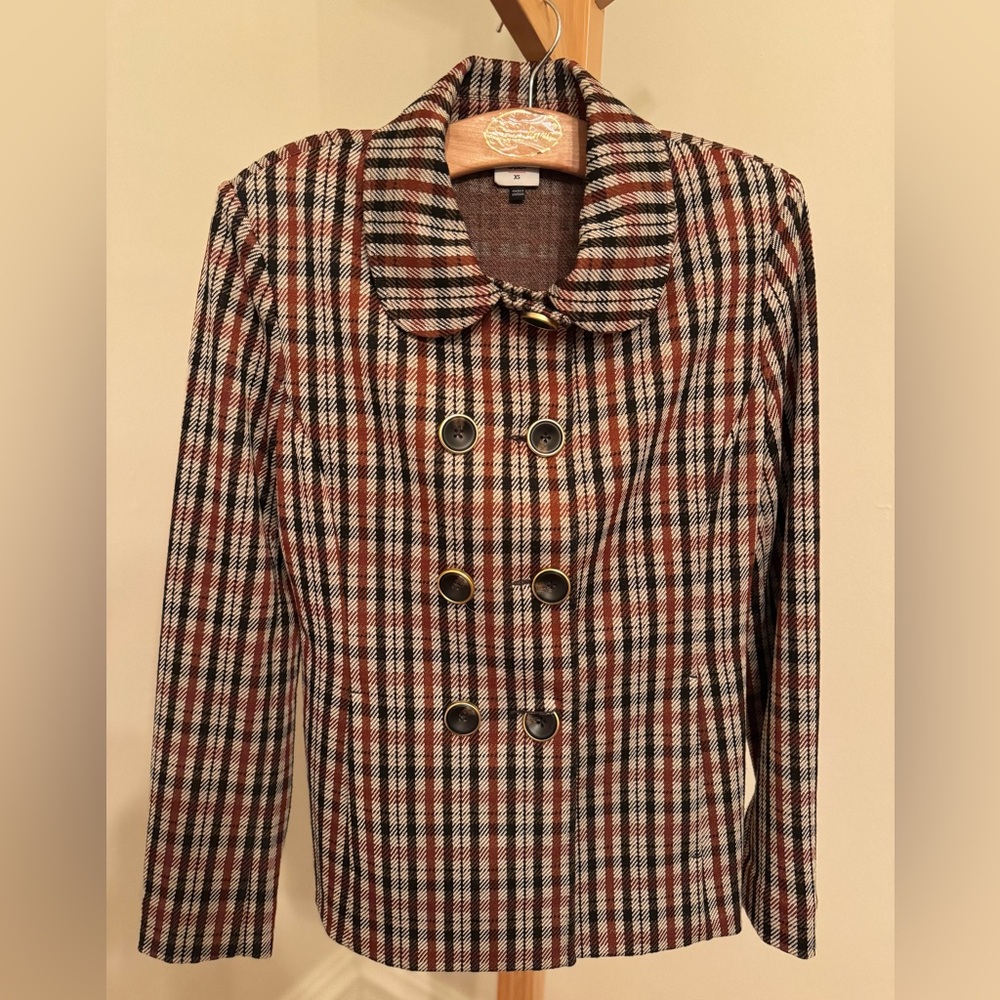 Cabi Jazzy Jacket Toffee Plaid